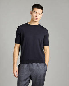 Blue cotton T-SHIRT