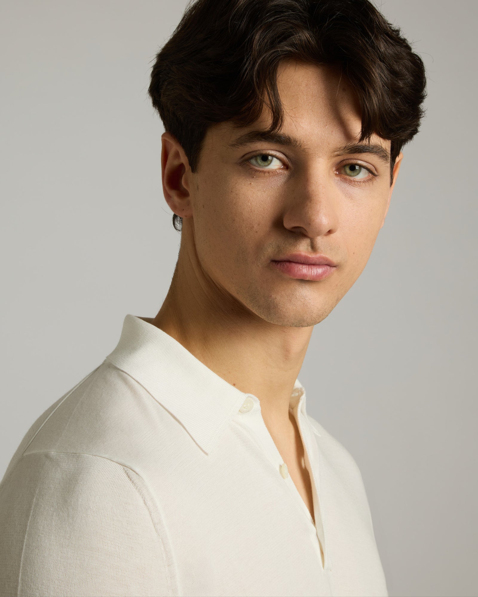 White cotton polo shirt 3