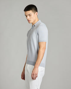 Light blue cotton polo shirt