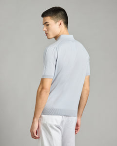 Light blue cotton polo shirt
