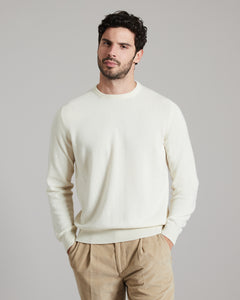 White kid cashmere round-neck sweater 2