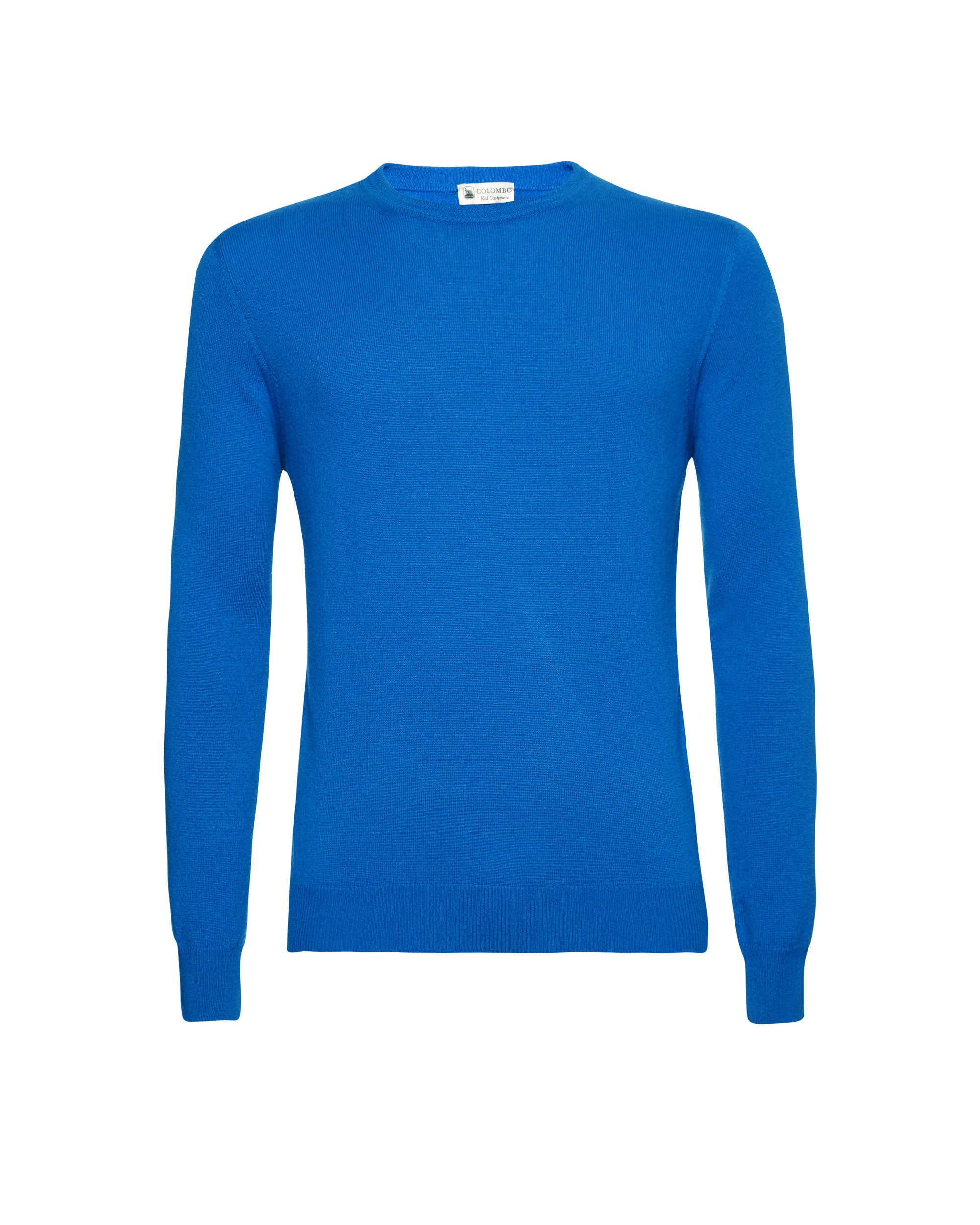 Maglia girocollo in Kid Cashmere blu chiaro