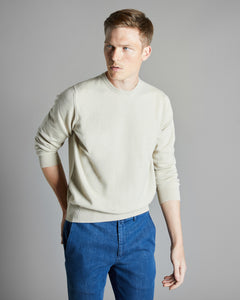 Maglia girocollo in Kid Cashmere beige