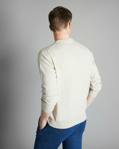 Maglia girocollo in Kid Cashmere beige