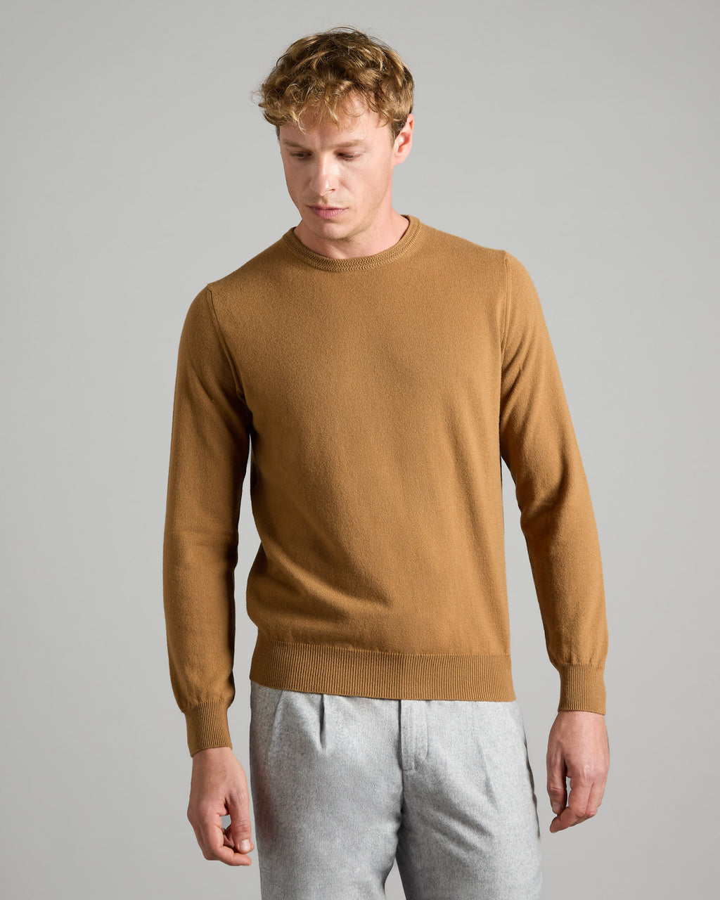 Kid Cashmere Brown Crewneck Sweater
