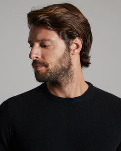 Black kid cashmere round-neck sweater 4