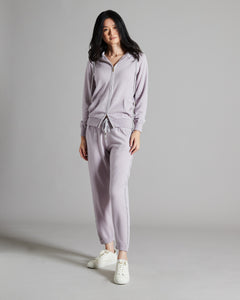 Pink Kid Cashmere jogging pants with cashmere and silk profiles