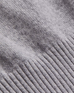 Light grey kid cashmere V-neck sweater