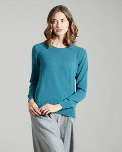 Maglia Girocollo in Kid Cashmere verde salvia