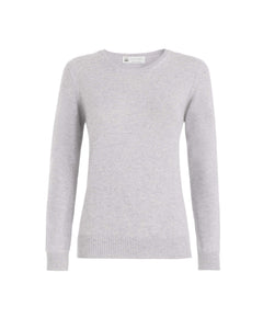 Maglia  Girocollo in Kid Cashmere grigio chiaro