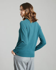 Maglia Dolcevita in Kid Cashmere verde