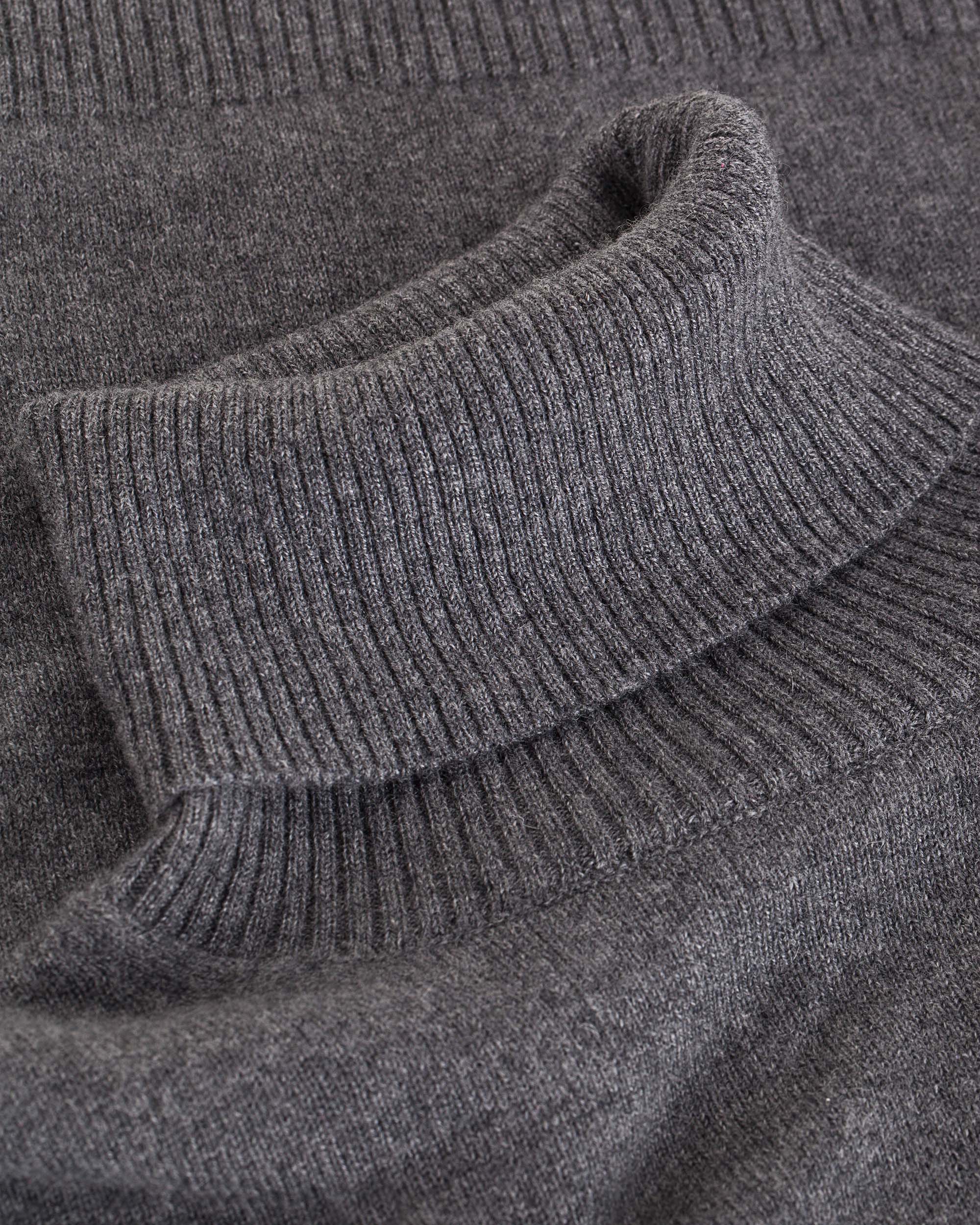 Dark grey kid cashmere turtleneck sweater 3