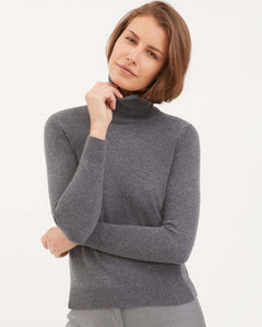 Maglia Dolcevita in Kid Cashmere grigio scuro