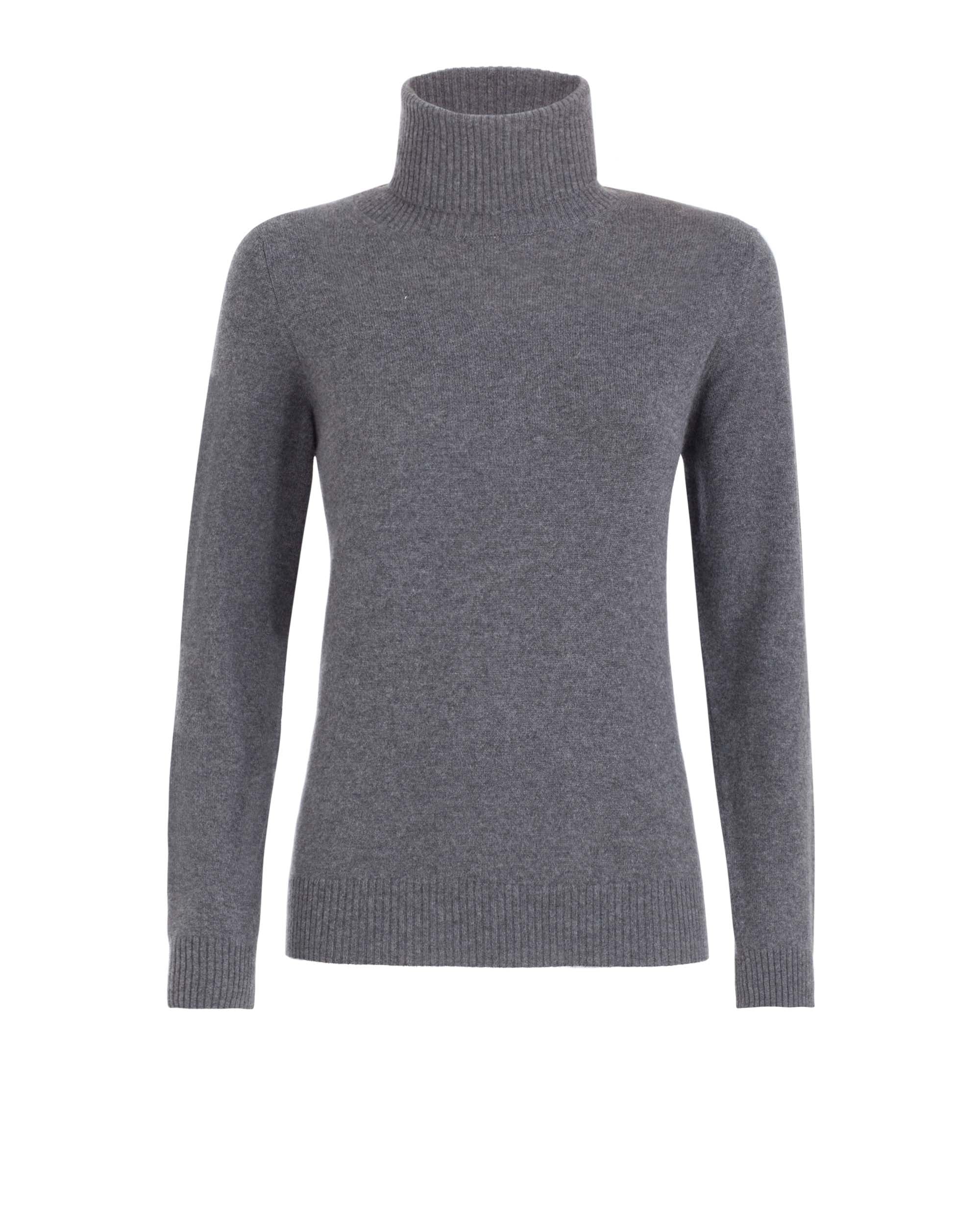 Dark grey kid cashmere turtleneck sweater 4