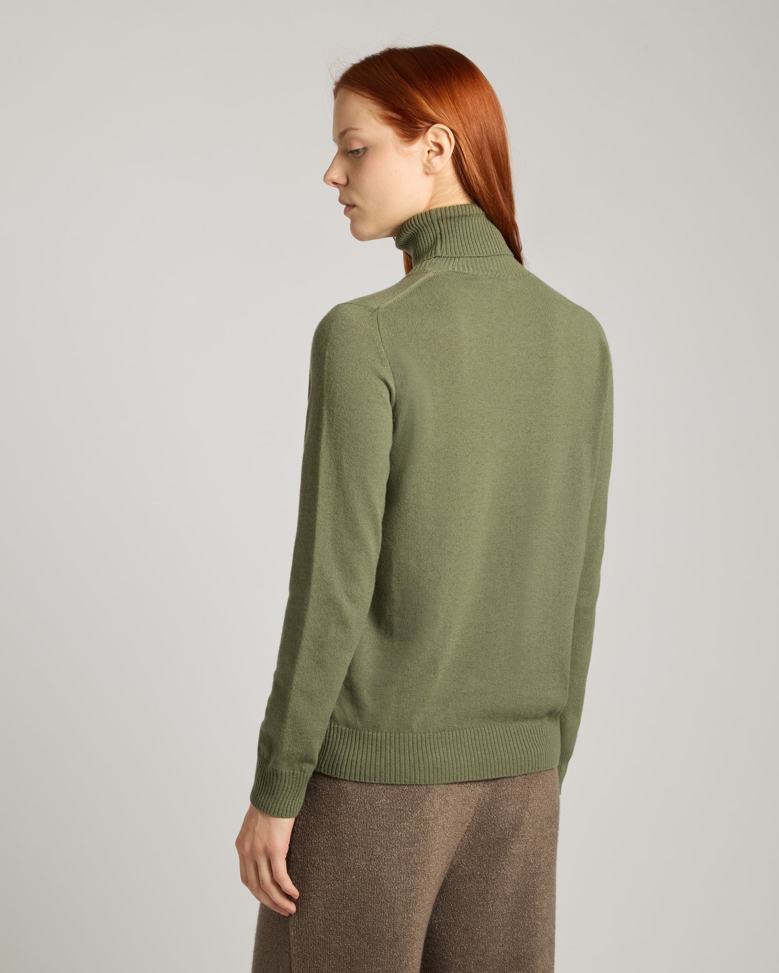 Green Kid cashmere turtleneck sweater 4