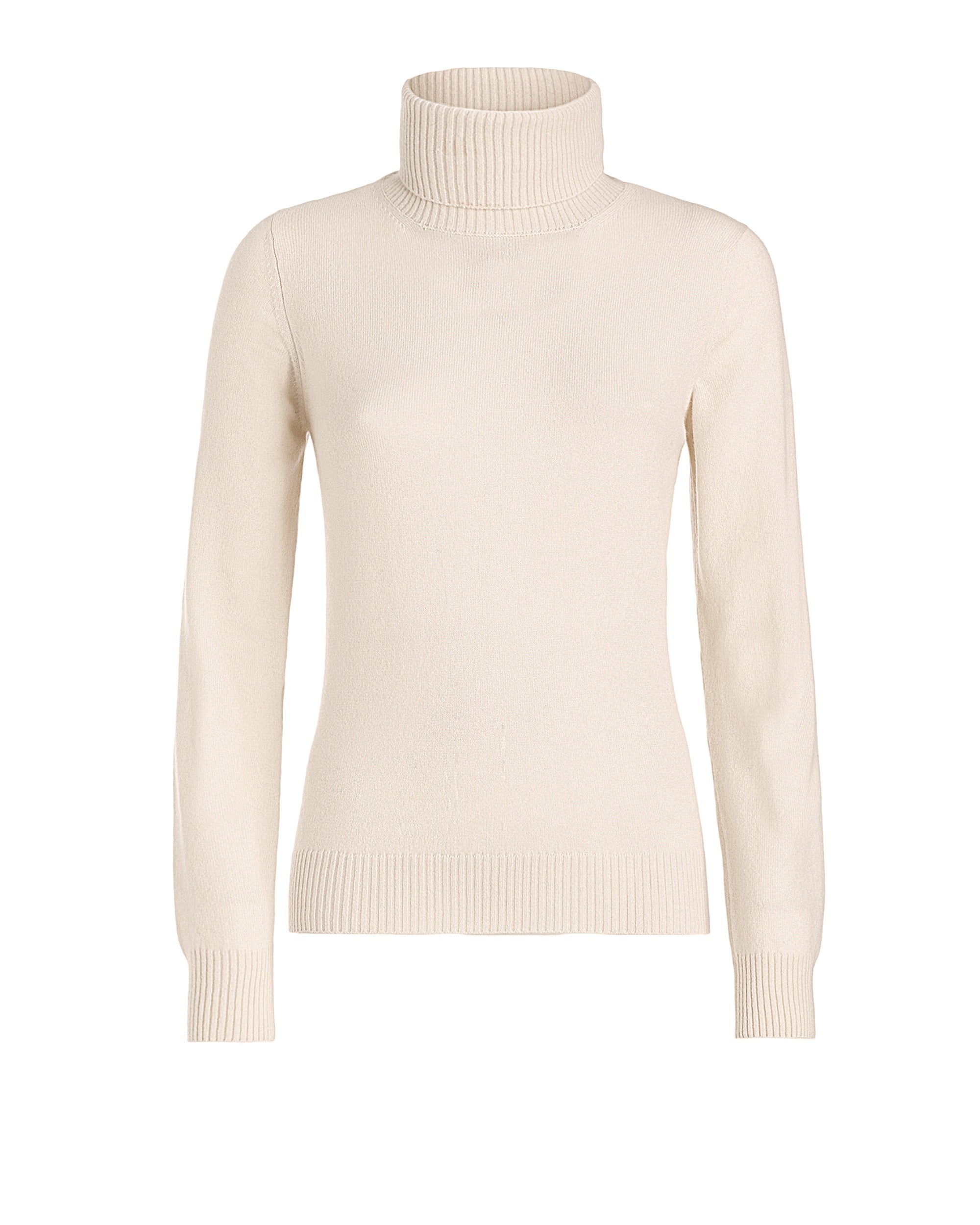 Natural beige kid cashmere turtleneck sweater