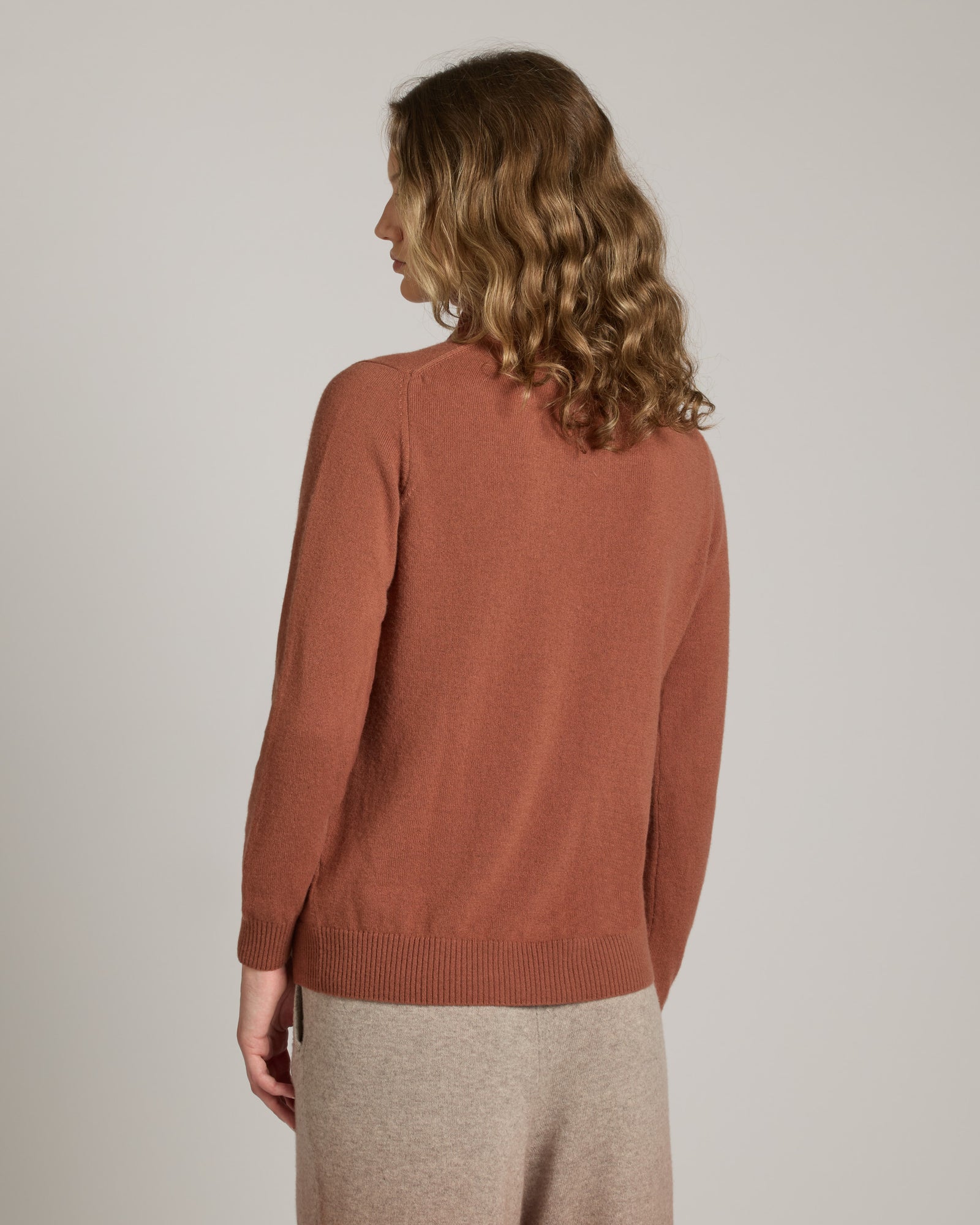 Orange Kid cashmere turtleneck sweater 4