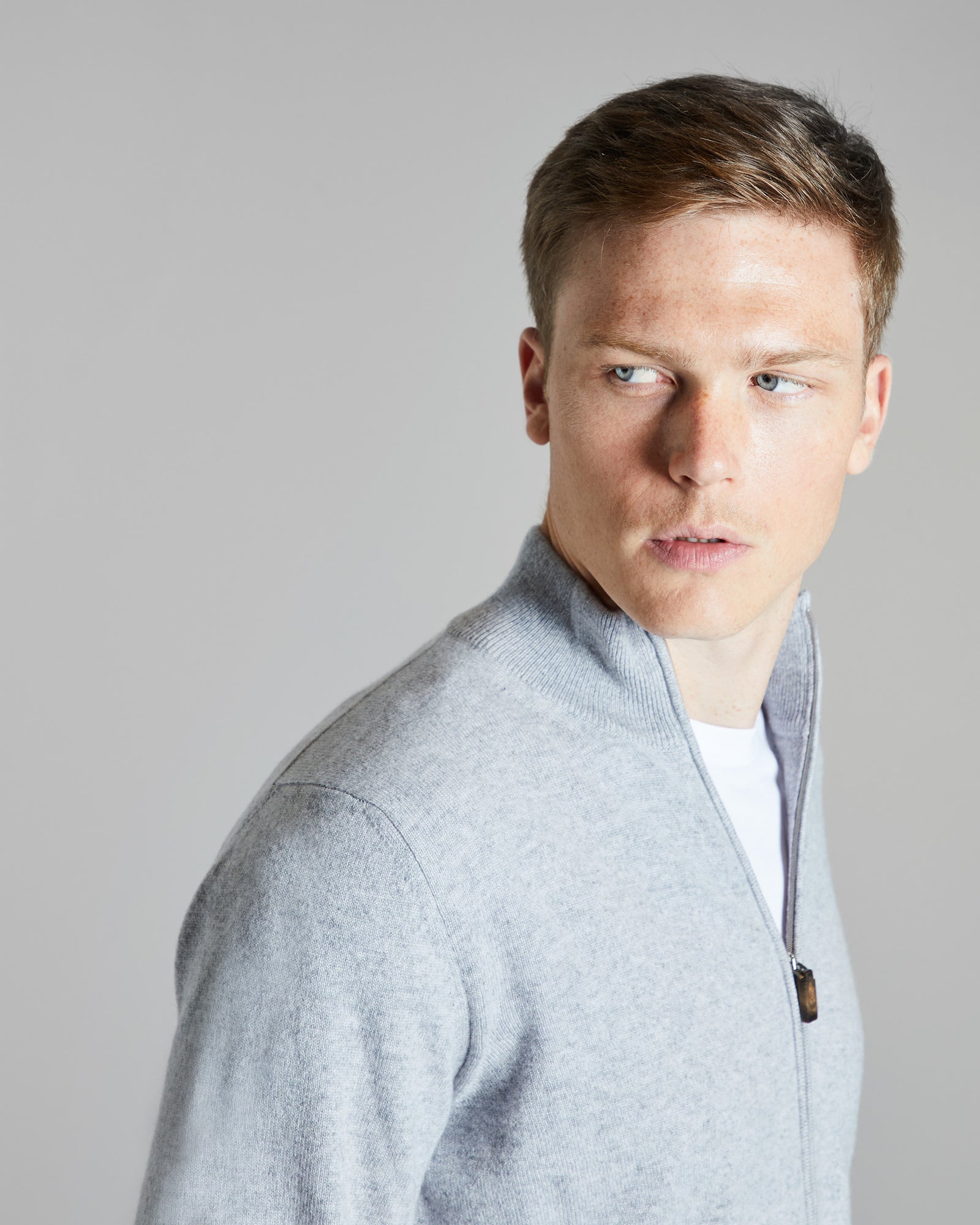 Light grey cashmere cardigan on sale