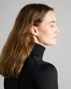 Black cashmere and silk turtleneck sweater 3