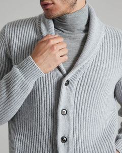 Blouson in Kid Cashmere grigio chiaro