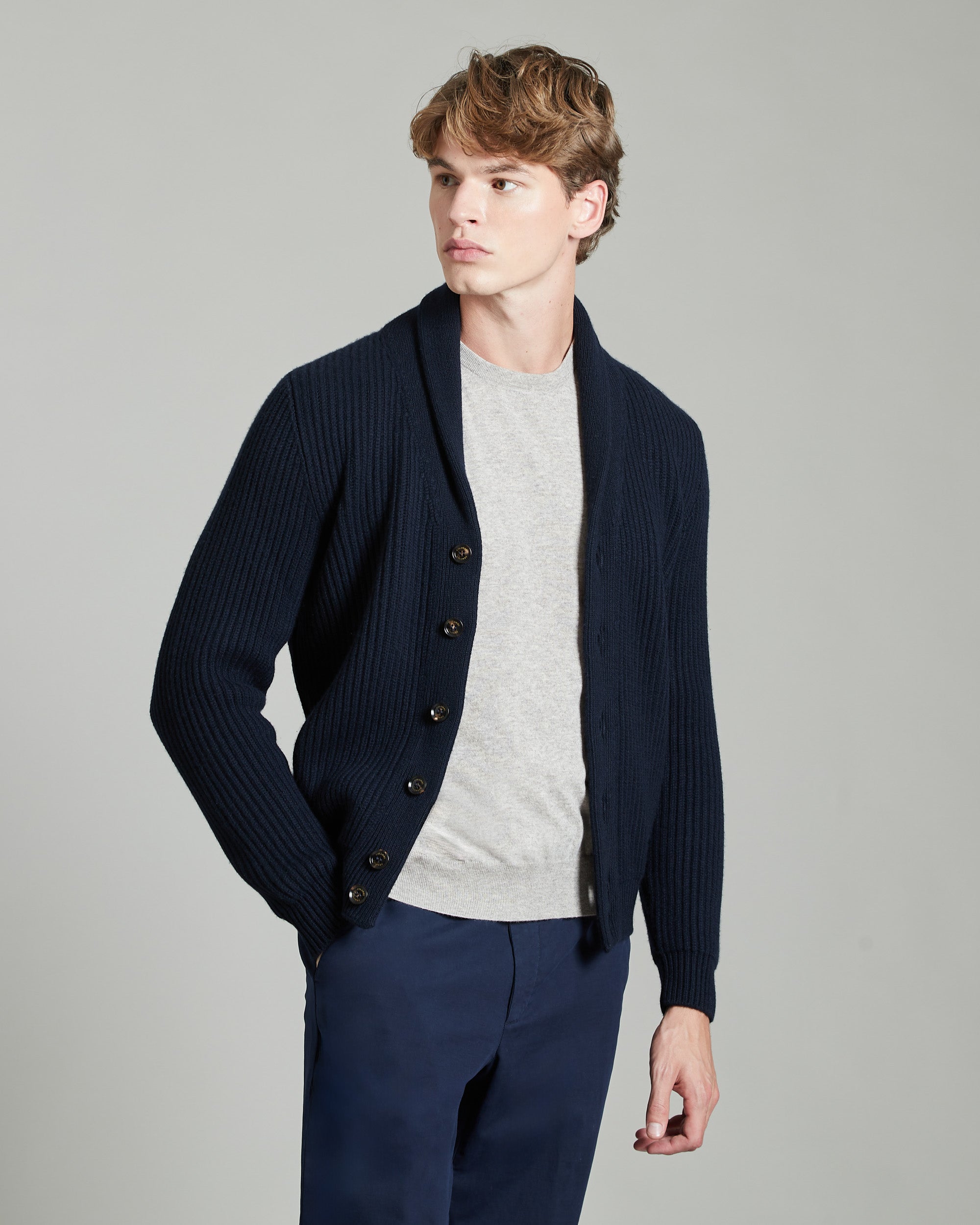 Blouson in Kid Cashmere blue navy