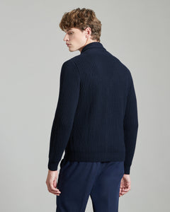 Blouson in Kid Cashmere blue navy