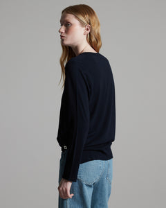 12.8 Kidwool blue V neck  sweater