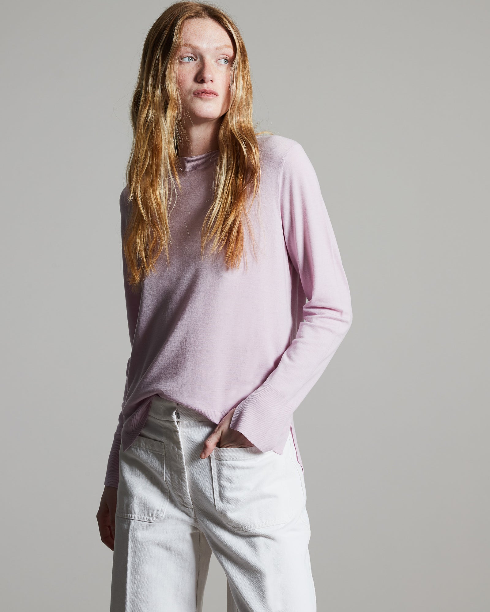 Pink Kid Wool 12.8 crewneck pull 2