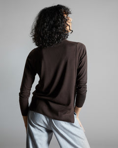 12.8 Kid Wool dark brown  turtleneck