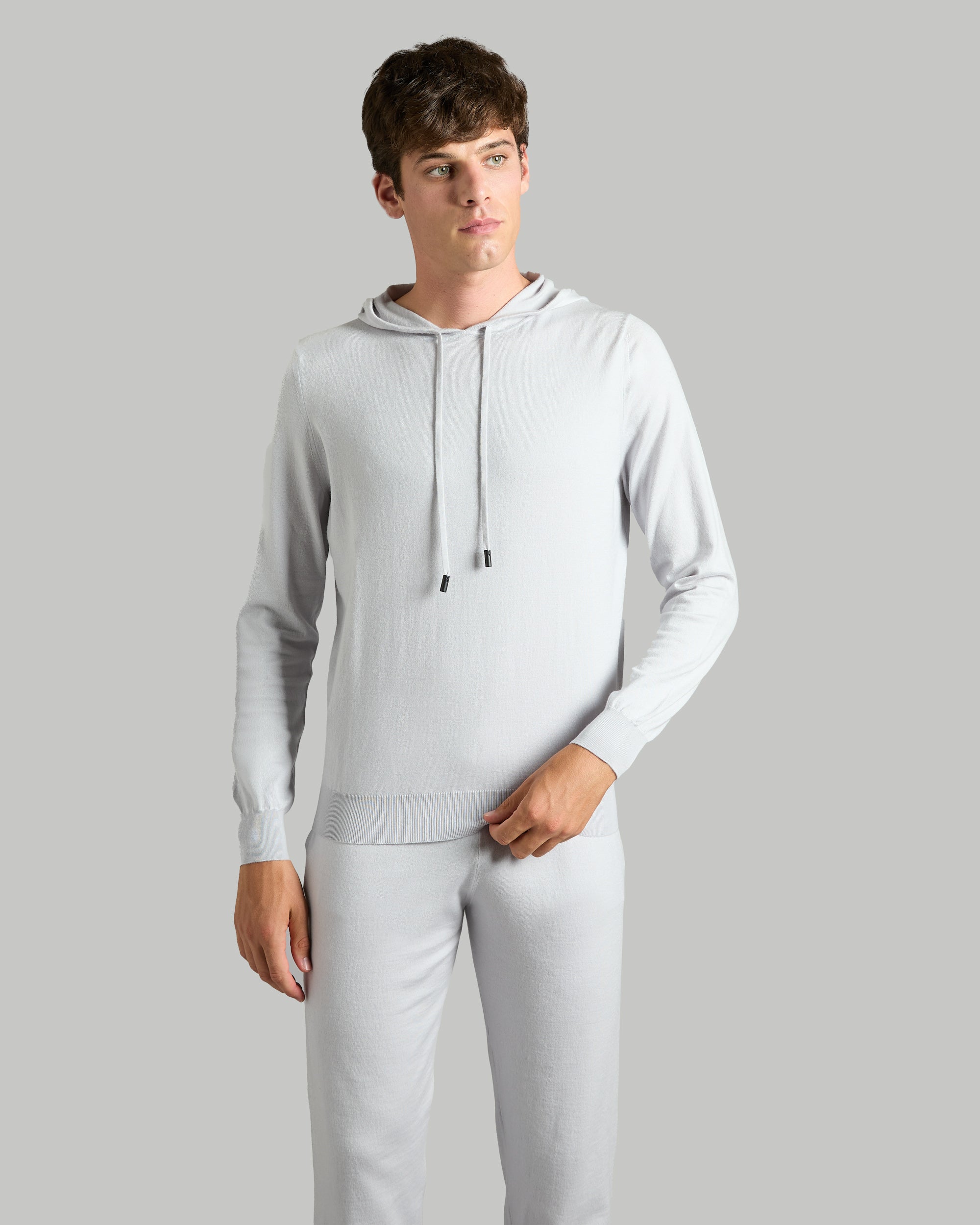 Light Blue Cashmere and Silk Sweatshirt 3