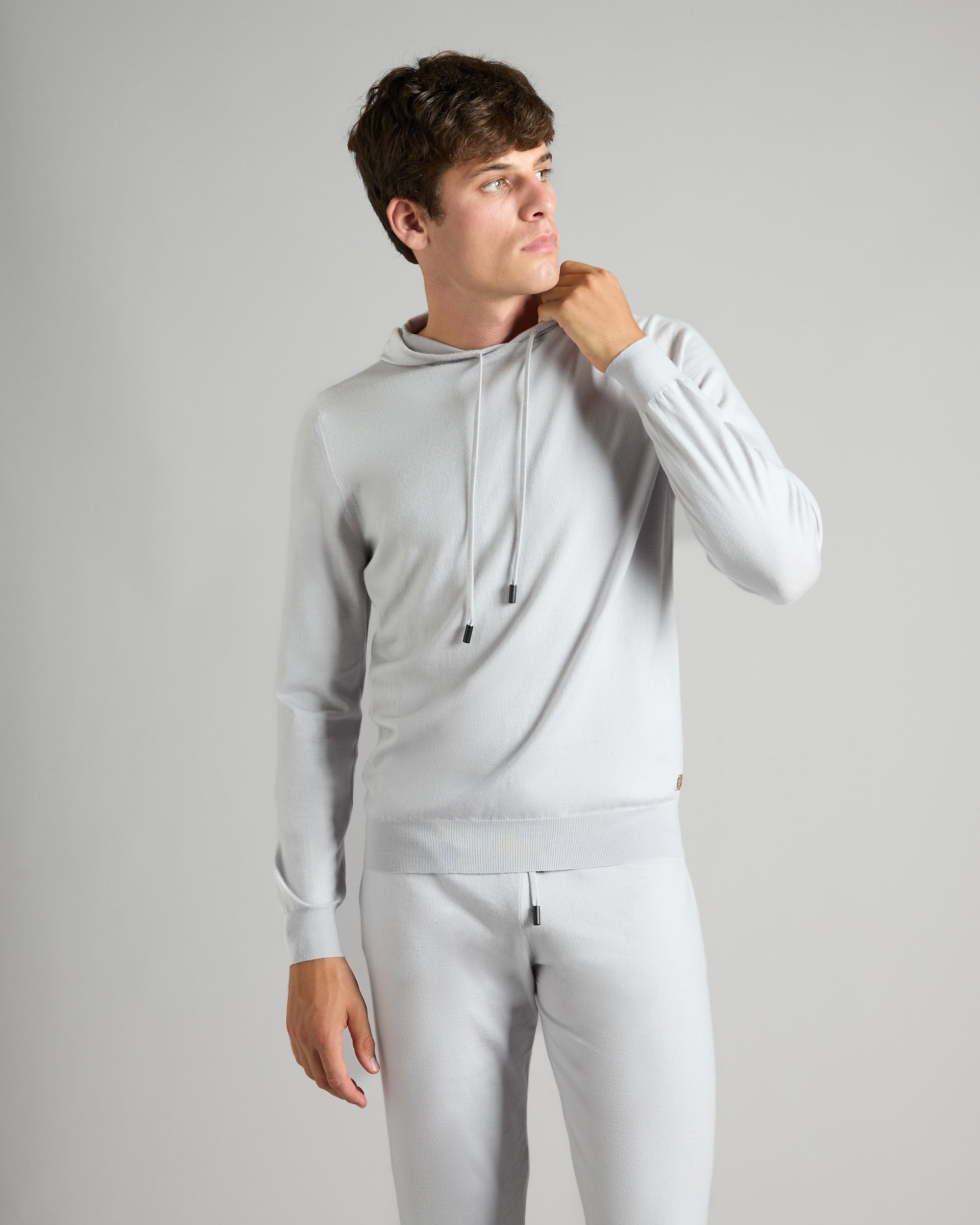 Light Blue Cashmere and Silk Sweatshirt 2