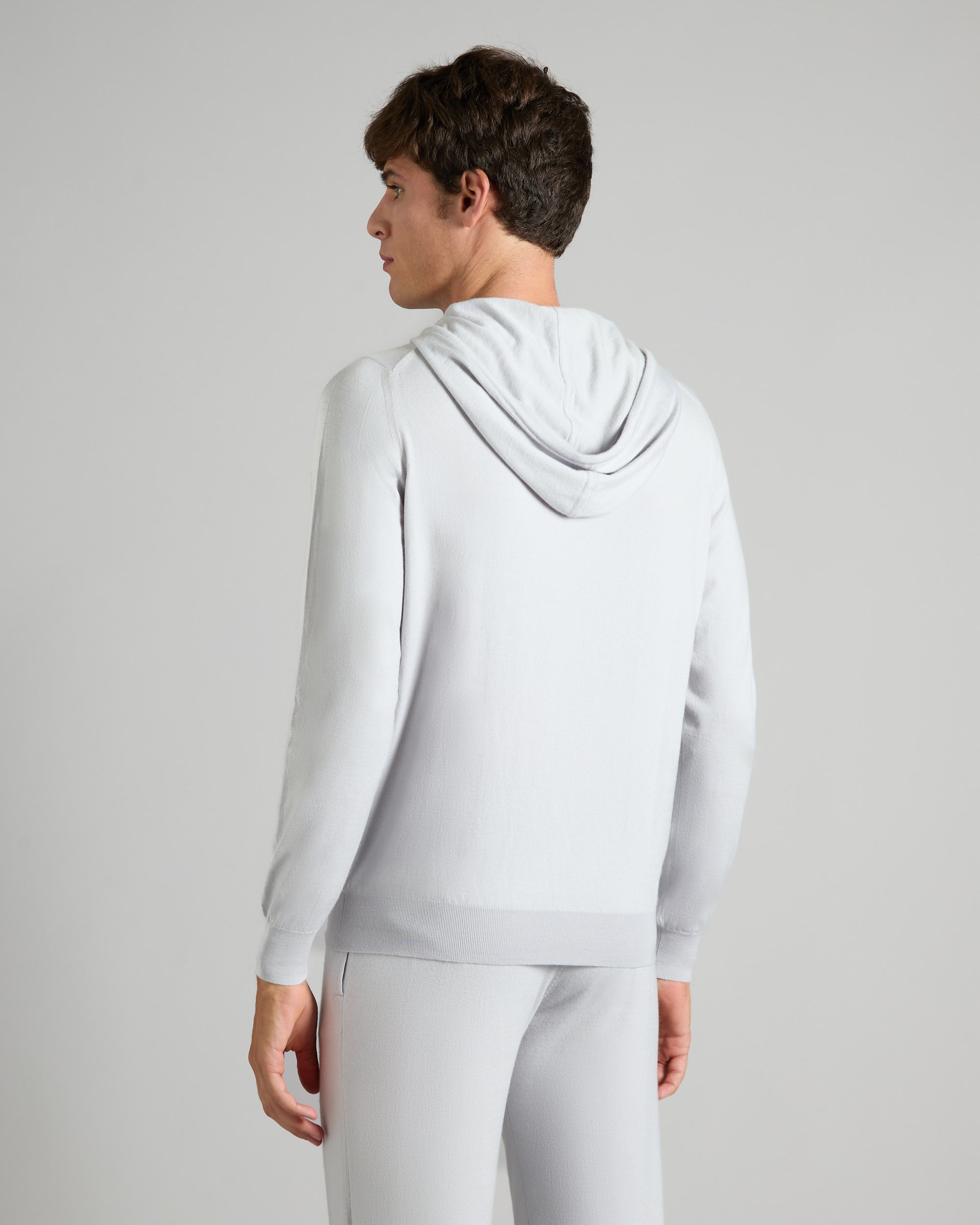 Light Blue Cashmere and Silk Sweatshirt 4