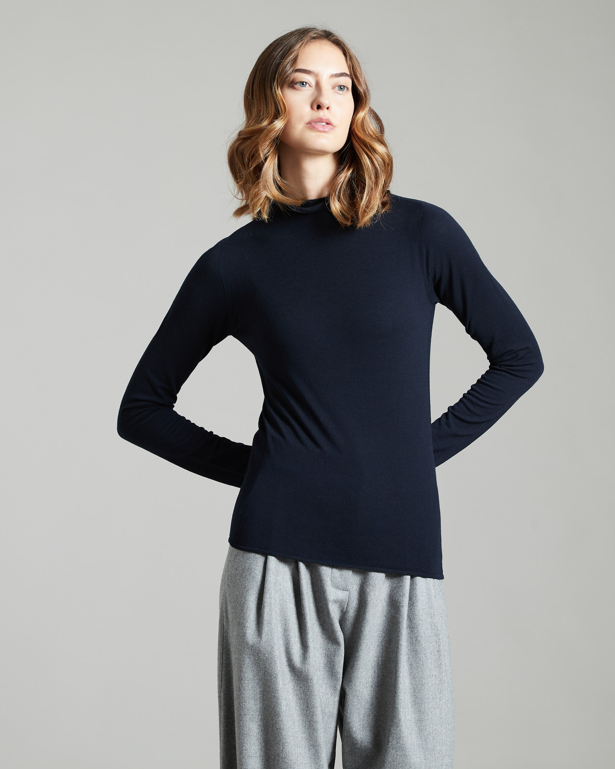 Blue 12.8 Kid Wool blue turtleneck 2