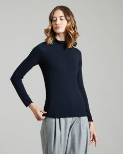 Blue 12.8 Kid Wool blue turtleneck