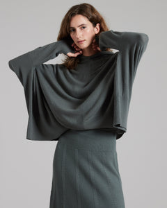 Light sage green Kid cashmere V-neck sweater 2