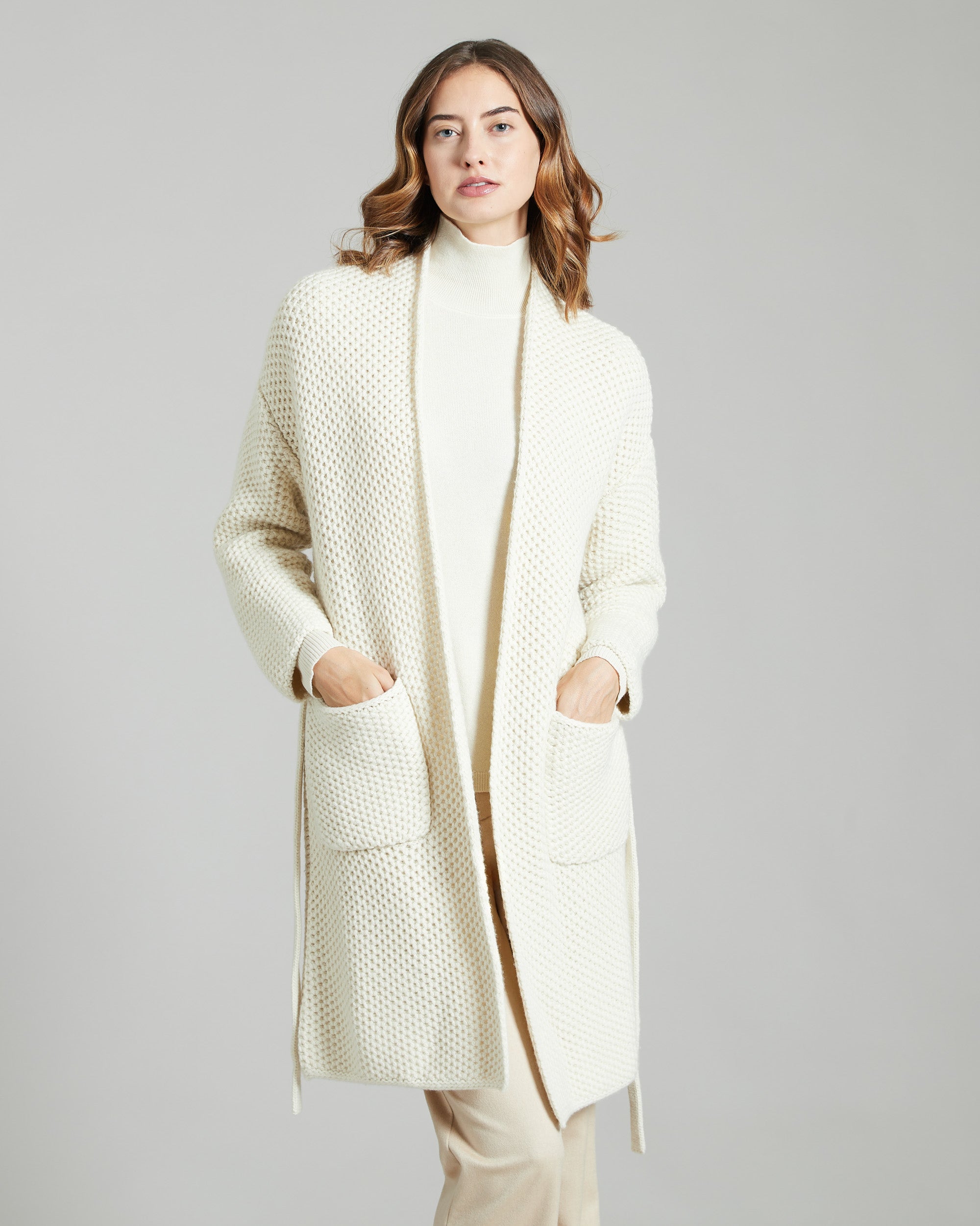 Outerwear in Kid Cashmere bianco