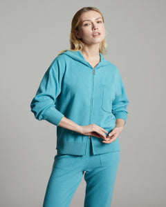 Green kid cashmere zip hoodie 3