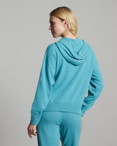 Green kid cashmere zip hoodie 4