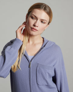Purple kid cashmere zip hoodie 3