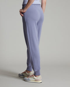 Pantalone jogging in kid cashmere viola