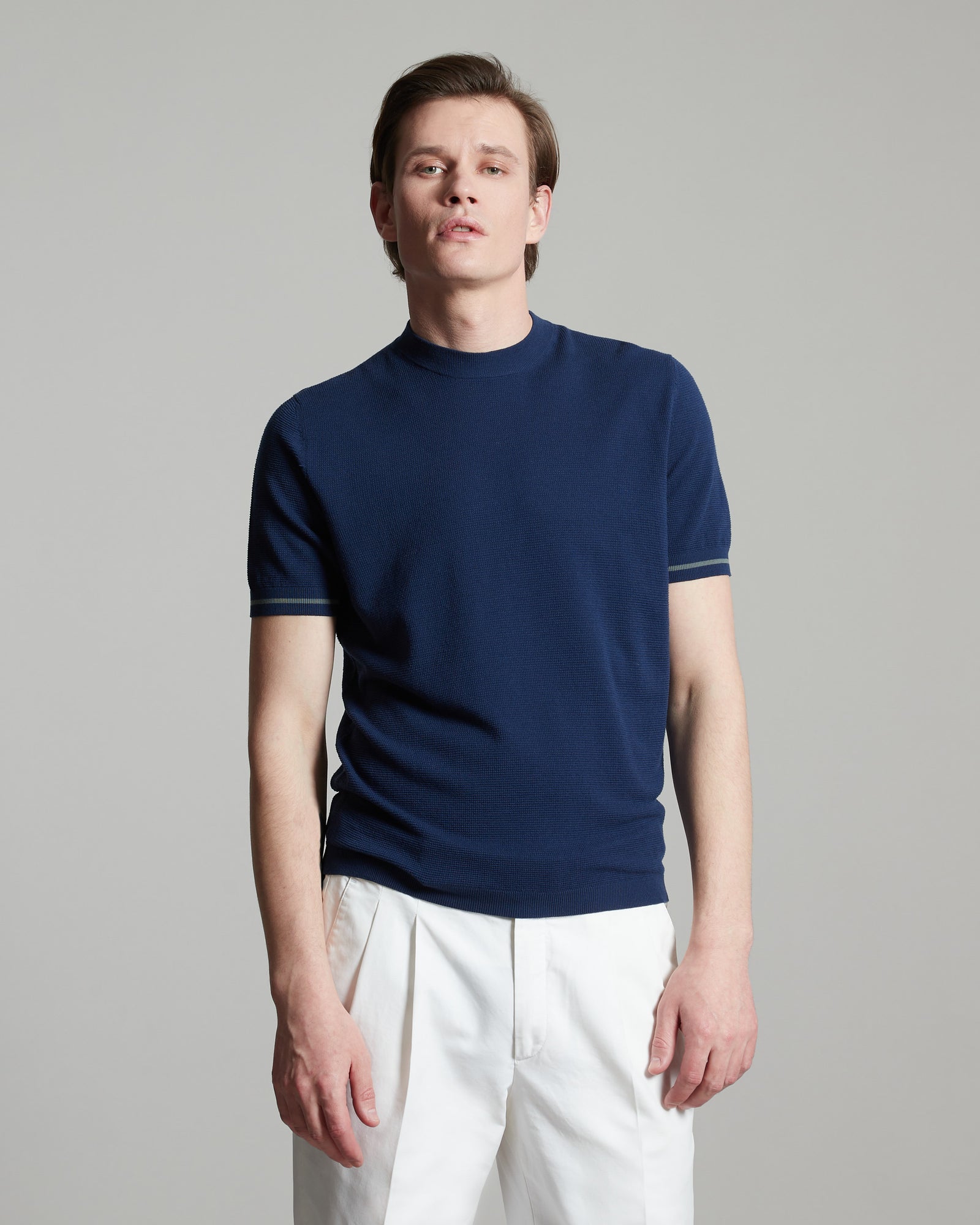 T-shirt in Kid Wool 12.8 blu