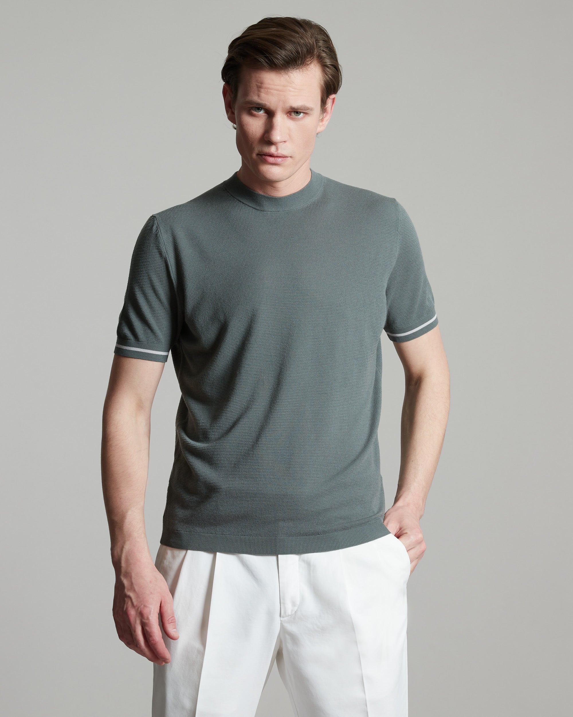 12.8 Kid Wool green T-shirt sweater 2