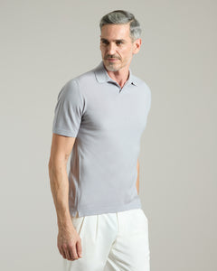 Grey 12.8 Kid wool polo shirt