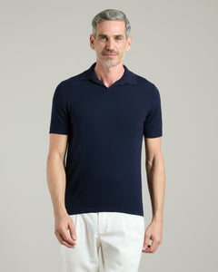 Blue 12.8 Kid wool polo shirt 2