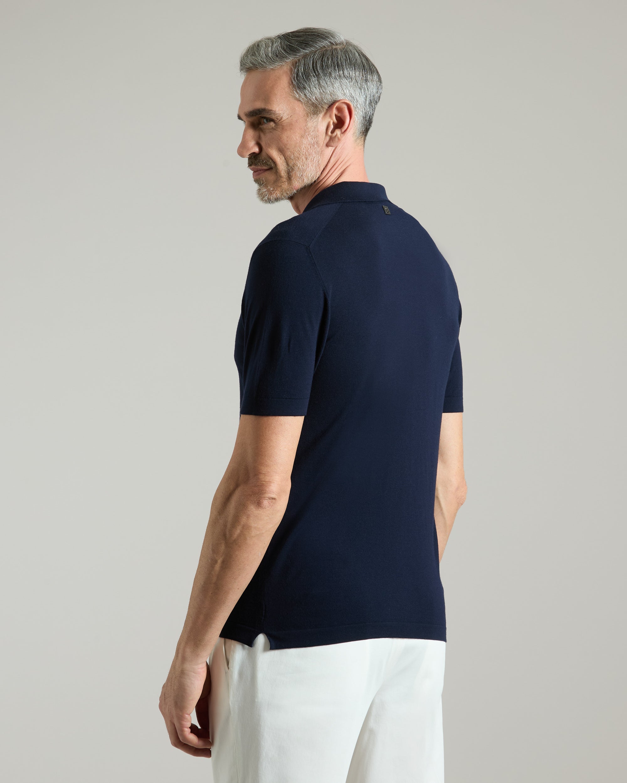 Maglia polo in Kid wool 12.8 blu