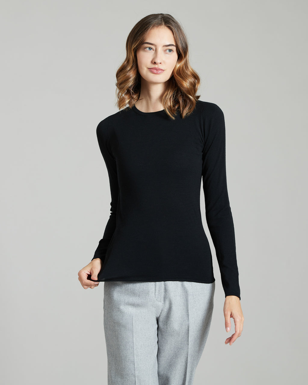 Black Kid Wool 12.8 crew-neck sweater