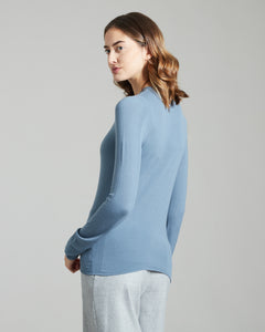 Maglia girocollo in Kid Wool 12.8 azzurra