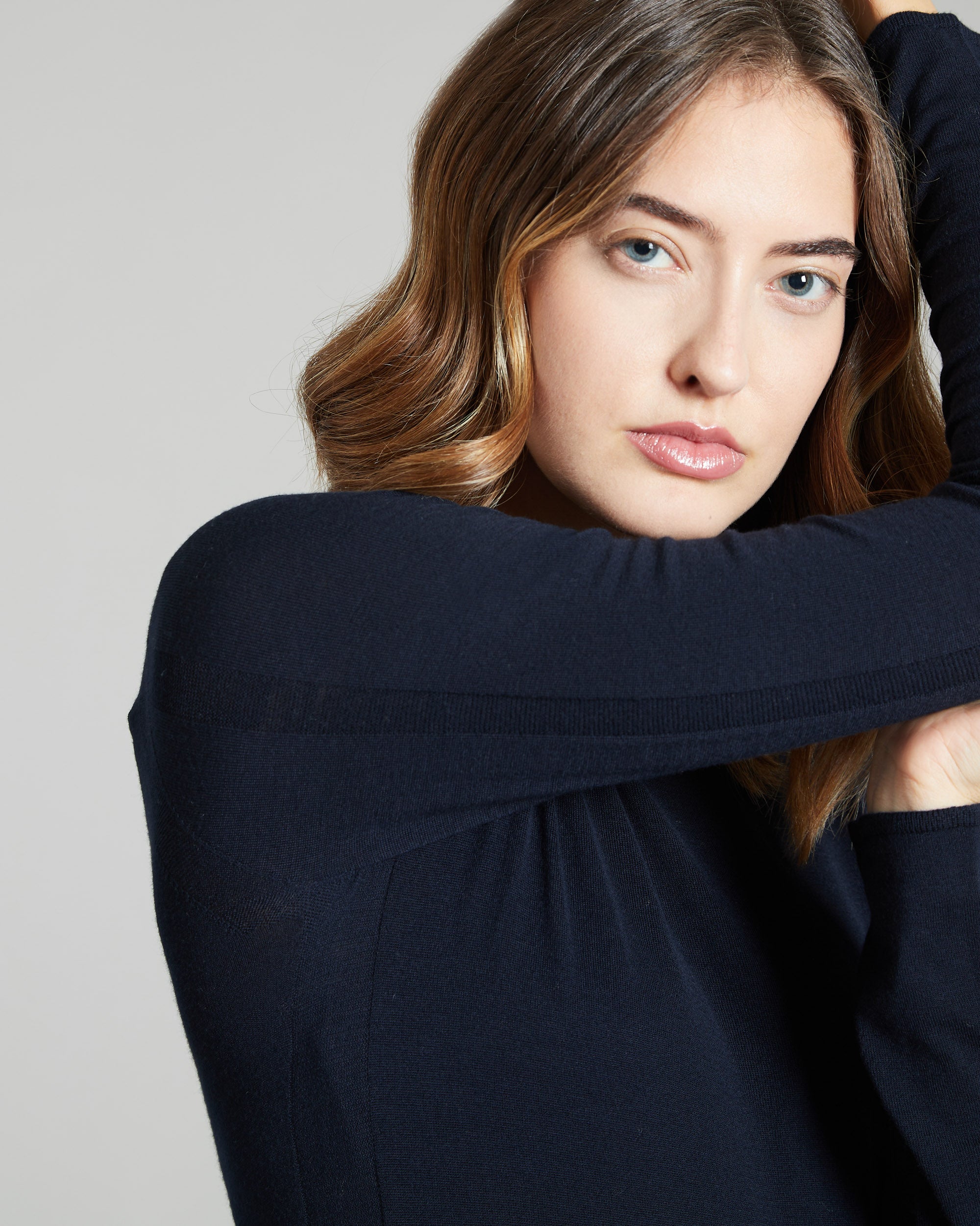 Blue navy Kid Wool 12.8 crew-neck sweater 3
