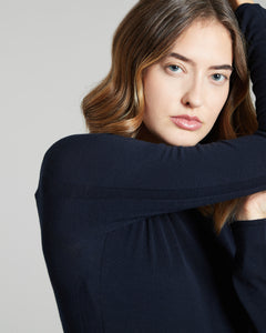 Blue navy Kid Wool 12.8 crew-neck sweater 3