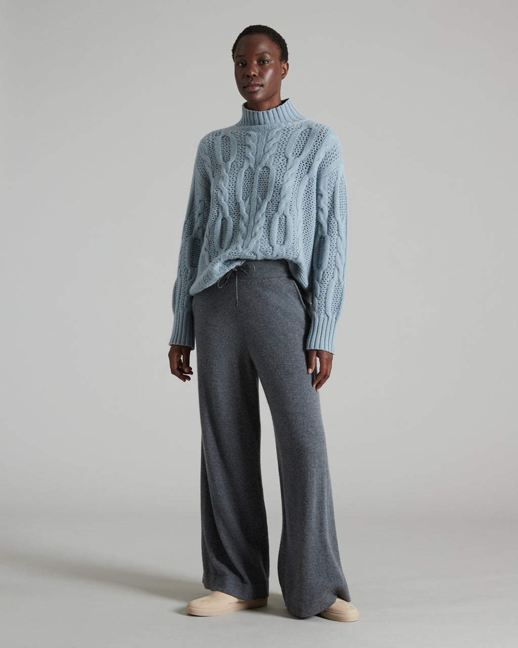 Dark grey Kid Cashmere trousers